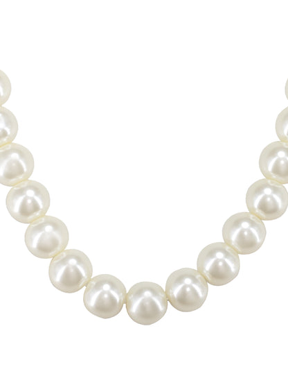 Pearl Beaded Moti Mala Trendy Necklace With Earrings