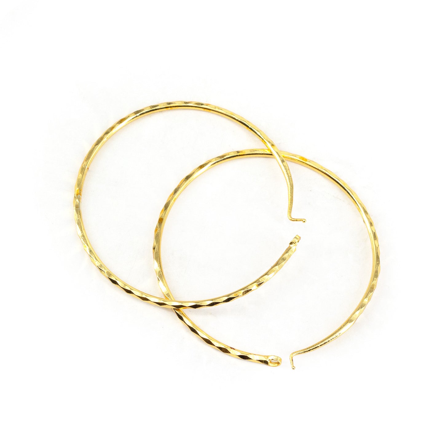 Gold Plated Classic Large Hoop Earrings for Women