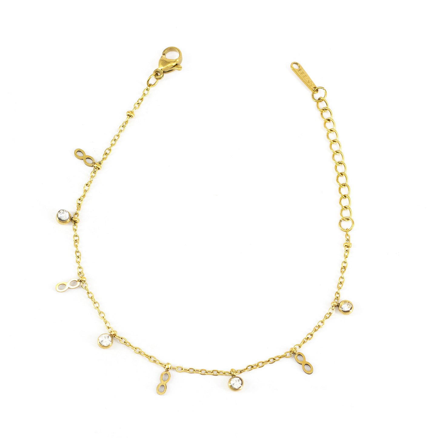Gold Plated AD Chain Bracelet for Women