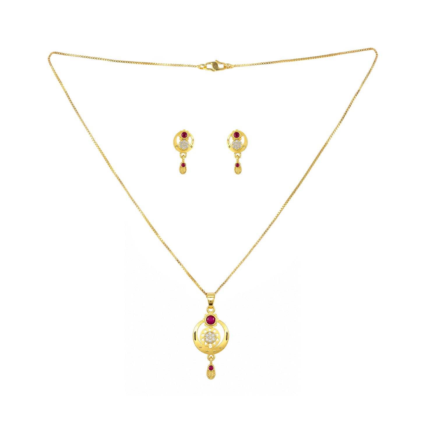 Micro Gold AD Pendant Set for Women
