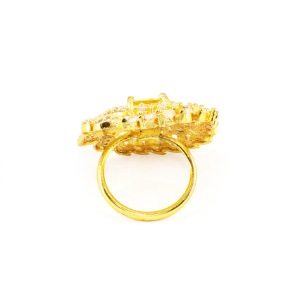 Gold Plated Yellow AD Finger Ring for Women