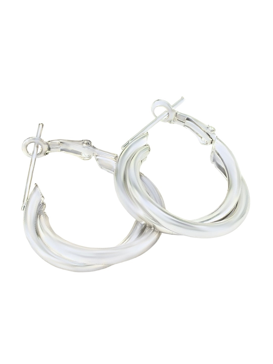 Silver Plated Multi Hoop Earrings