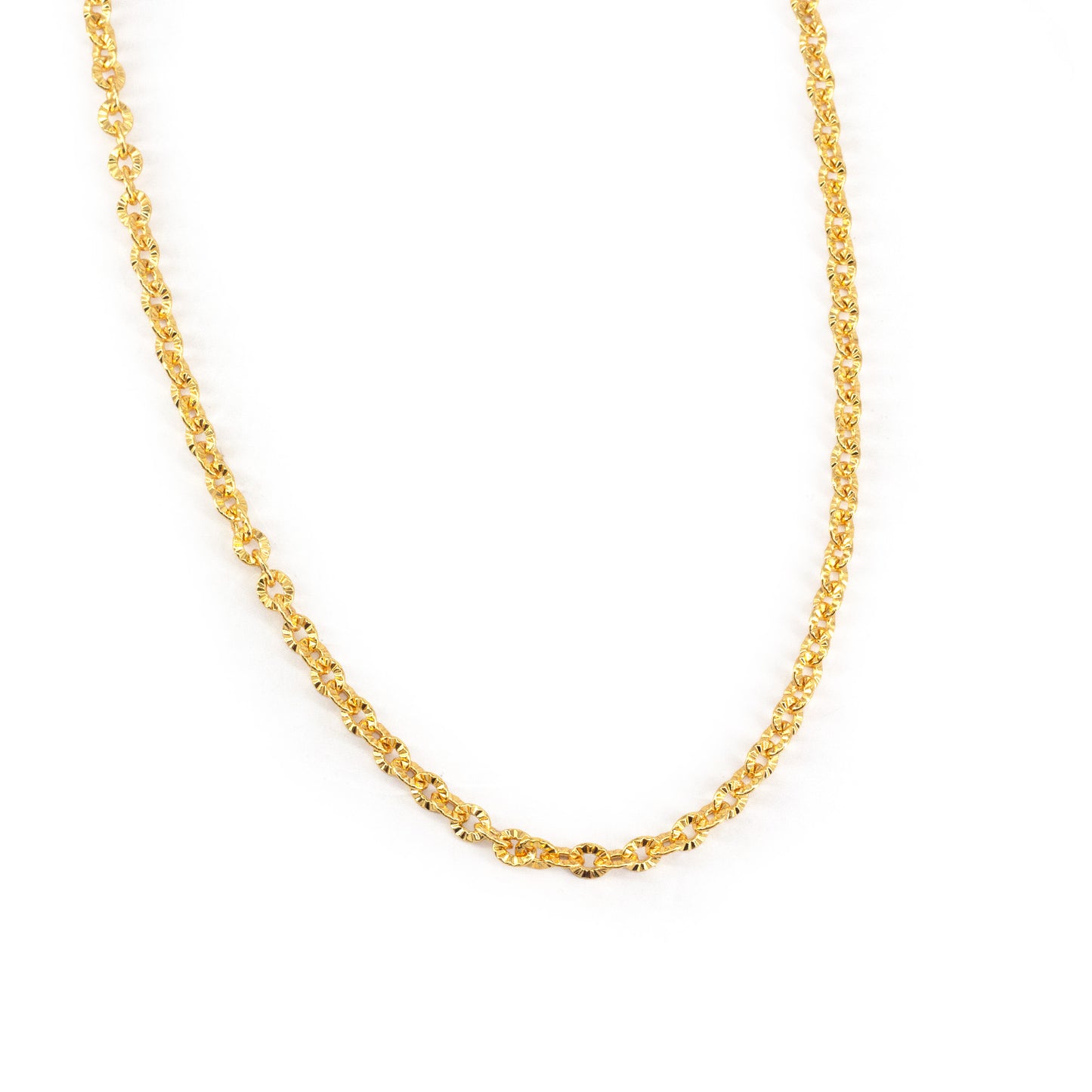 Gold Plated Link Chain Necklace for Women