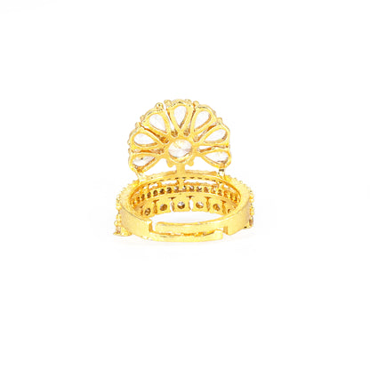 Gold Plated AD Finger Ring for Women