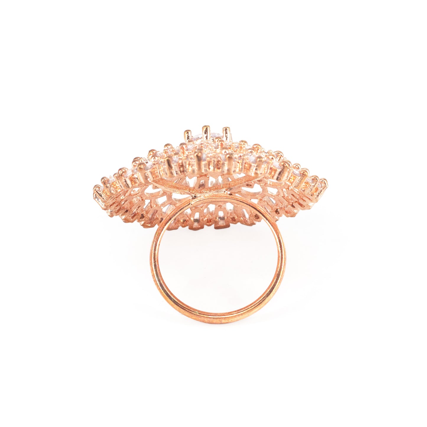 Rose Gold Plated AD Ring for Women