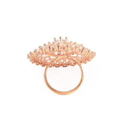 Rose Gold Plated AD Ring for Women