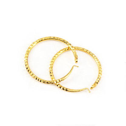 Gold Plated Classic Hoop Earrings for Women