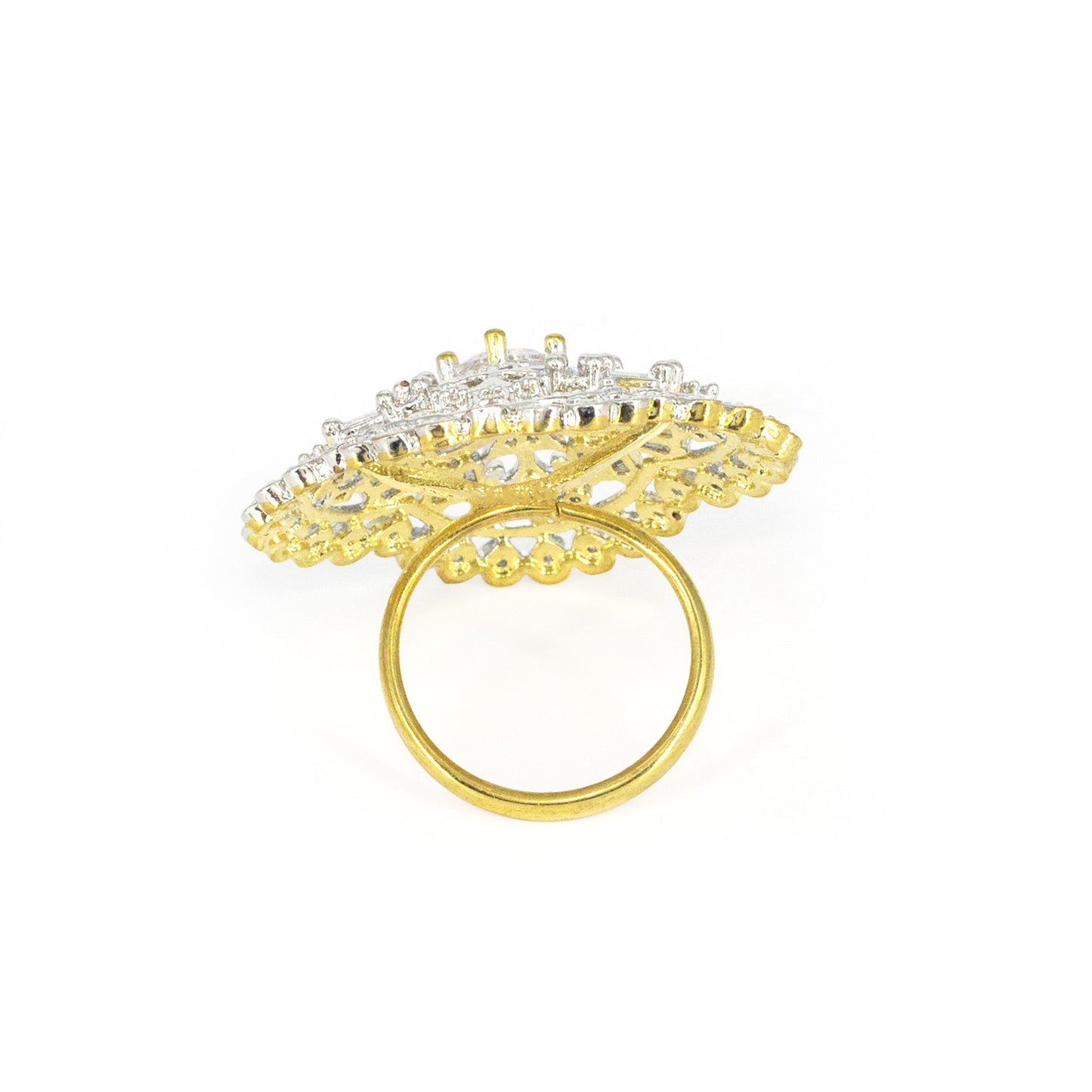 Gold Plated AD Finger Ring for Women