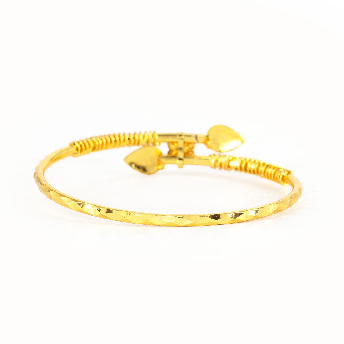 Gold Plated Adjustable Temple Bangle Bracelet for Women