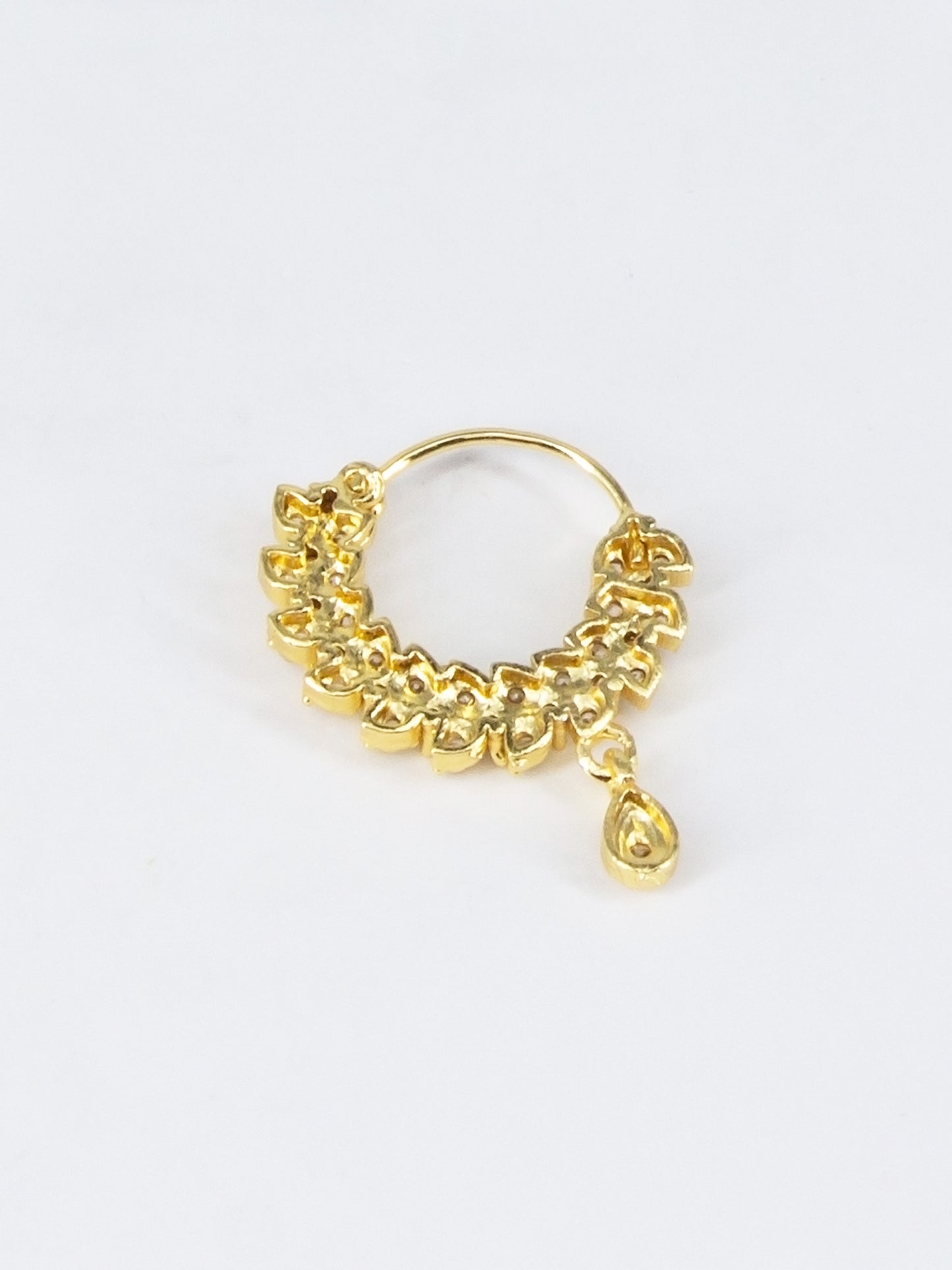 Gold Plated AD Nose Ring for Women