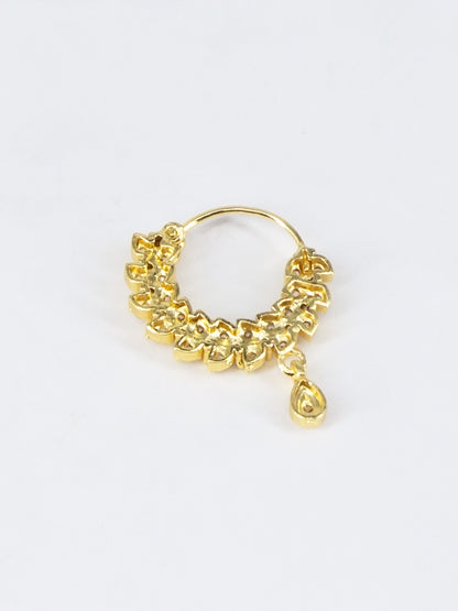 Gold Plated AD Nose Ring for Women