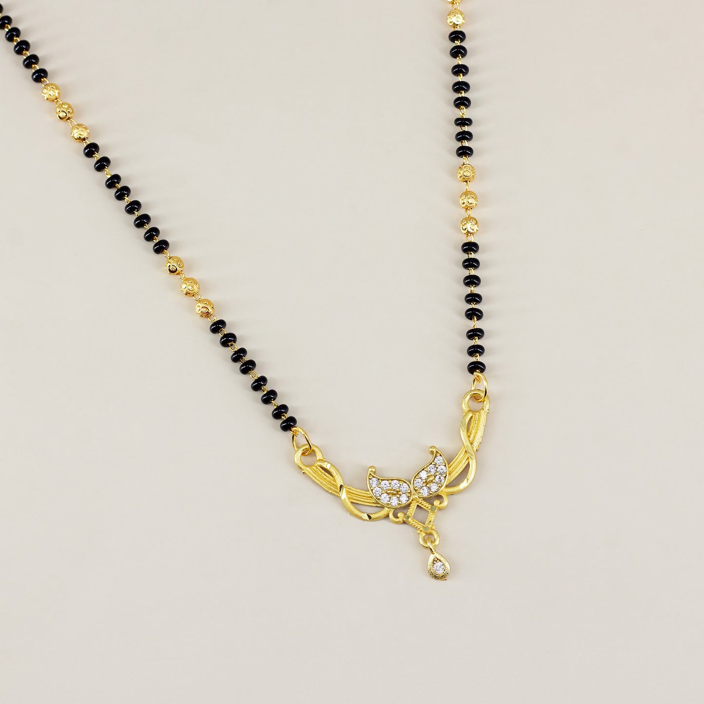 Gold Anti Tarnish AD Mangalsutra for Women