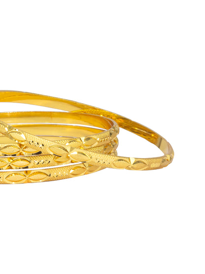 Set of 4 Brass Minimal Bangles