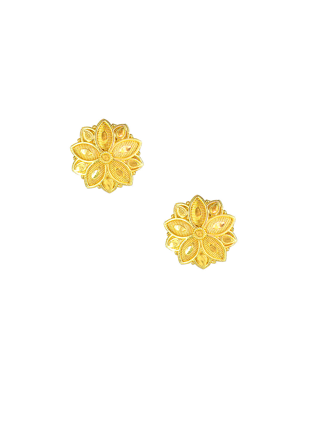 Gold-Plated Floral Design Jewellery Set