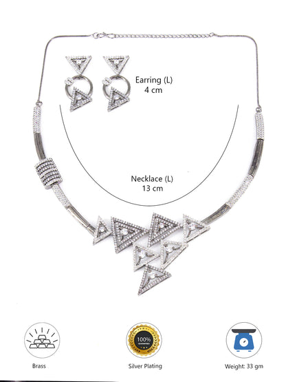 Black Designer AD Jewellery Set