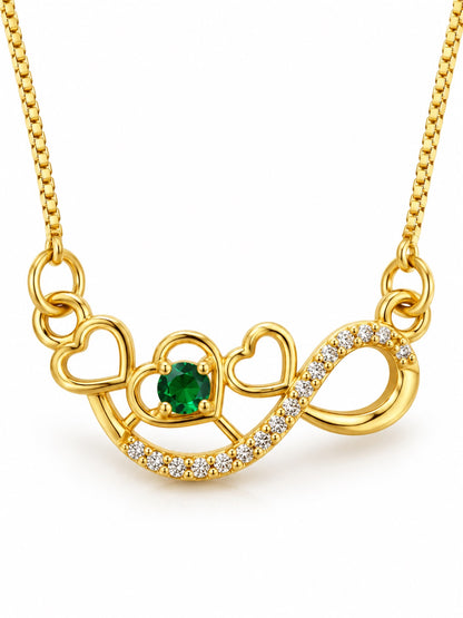Gold Plated Green AD Pendant for Women