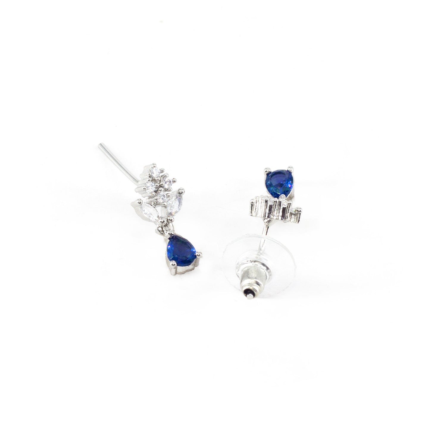 Silver Plated Blue Drop Earrings for Women