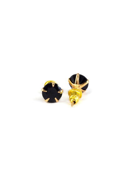 Black AD Stud Earrings for Women
