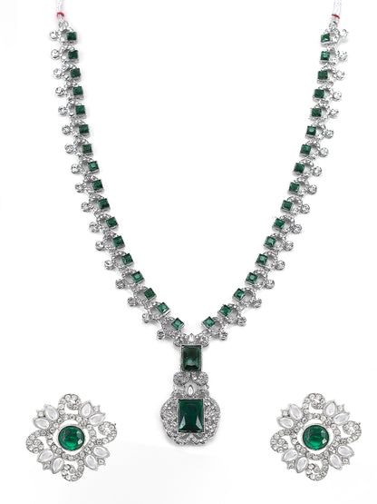 Green CZ Long Jewellery Set
