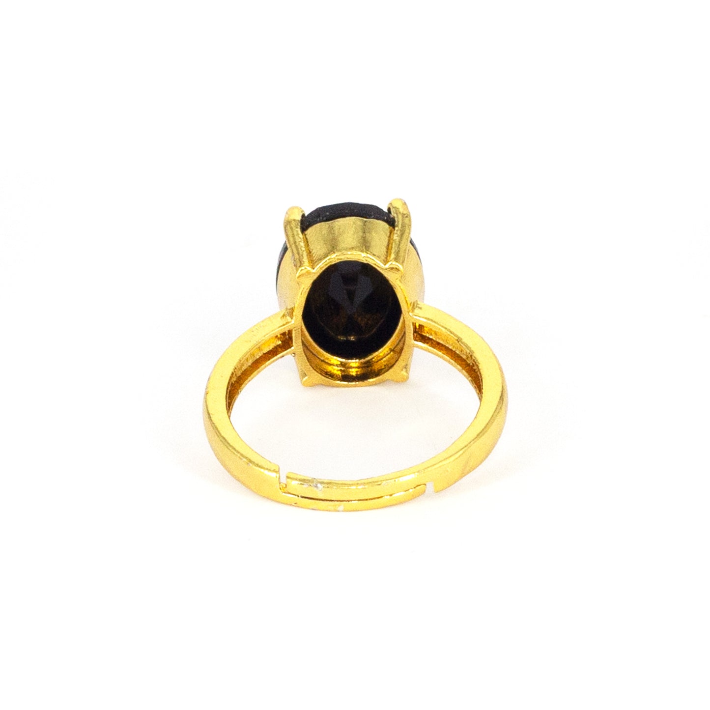 Gold Plated Black AD Finger Ring for Women
