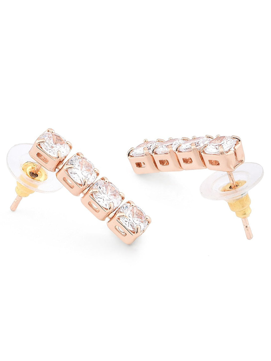 Rose Gold Plated AD Jewellery Set