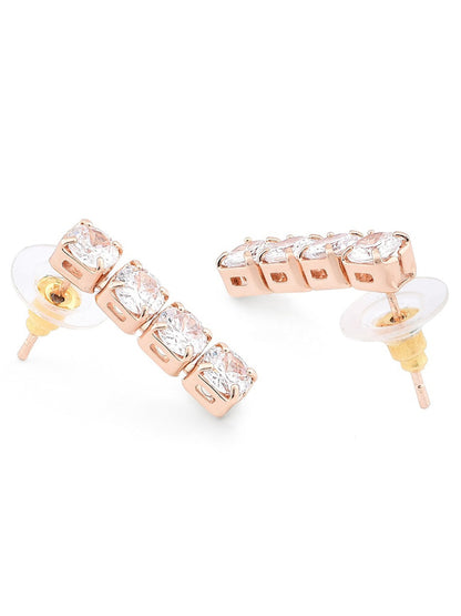 Rose Gold Plated AD Jewellery Set