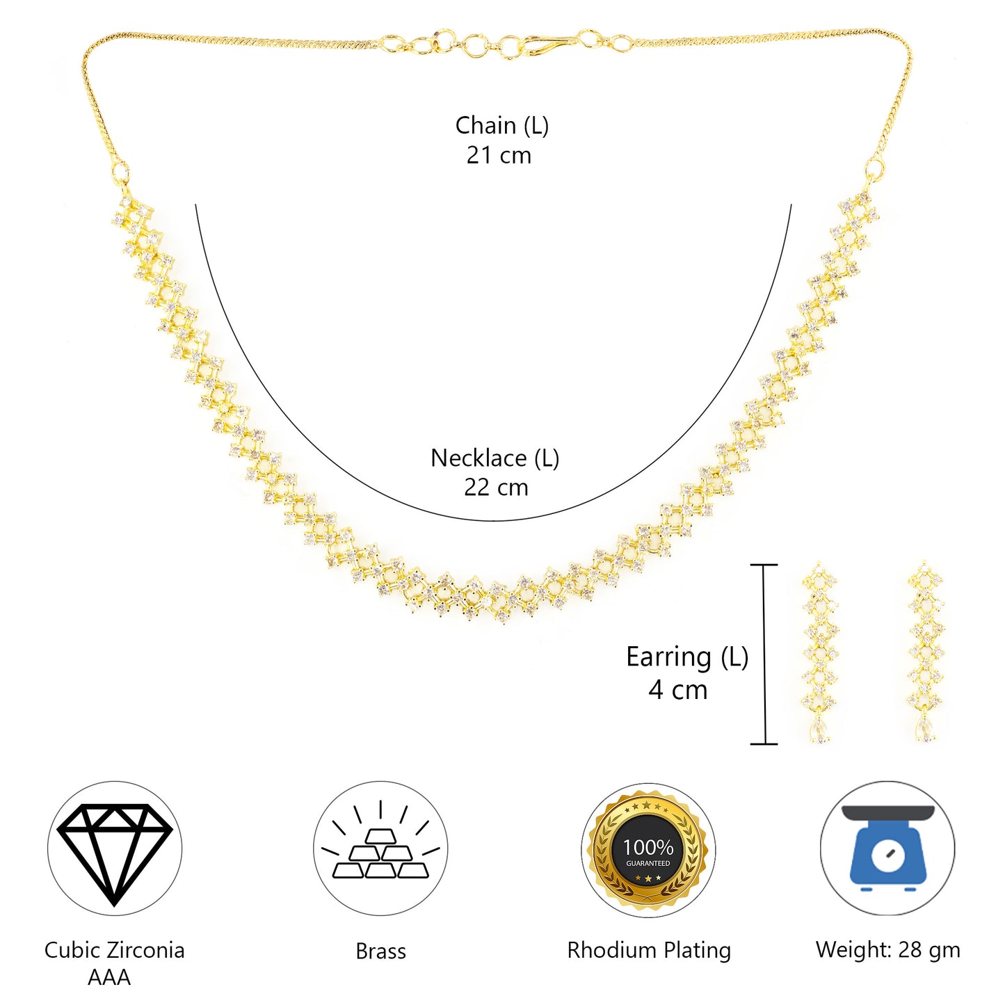 Gold Plated Minimal Jewellery Set for Women