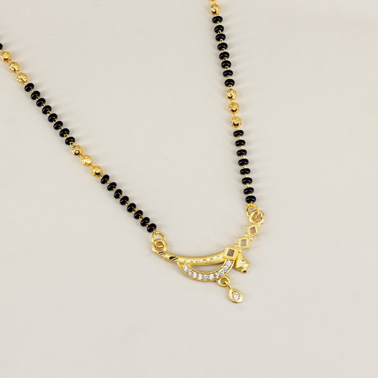 Gold Anti Tarnish AD Mangalsutra for Women