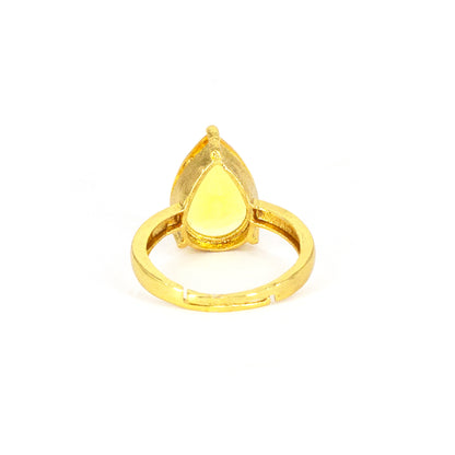 Gold Plated Yellow AD Finger Ring for Women
