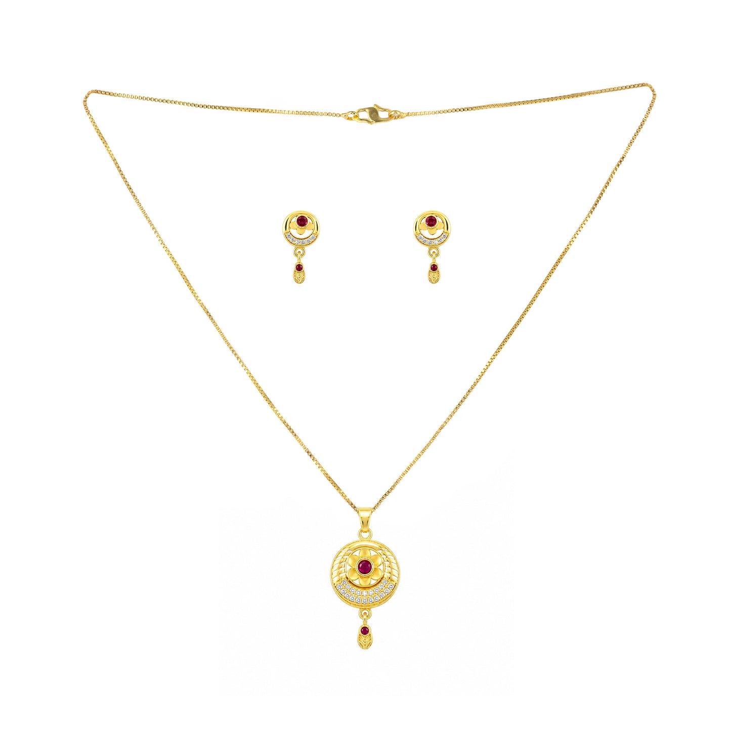 Micro Gold AD Pendant Set for Women