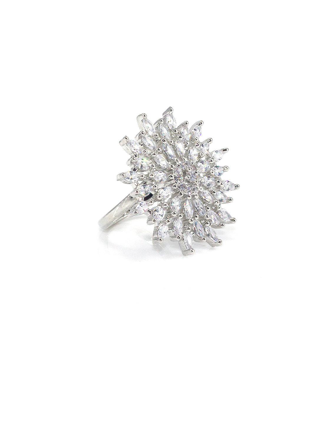 Floral Statement Adjustable Ring