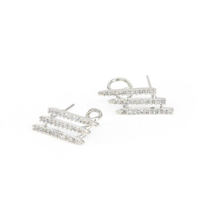 Silver Plated AD Studs Earring for Women
