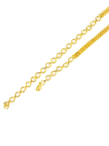 Gold Plated AD Sleek Designer Waist Chain For Women