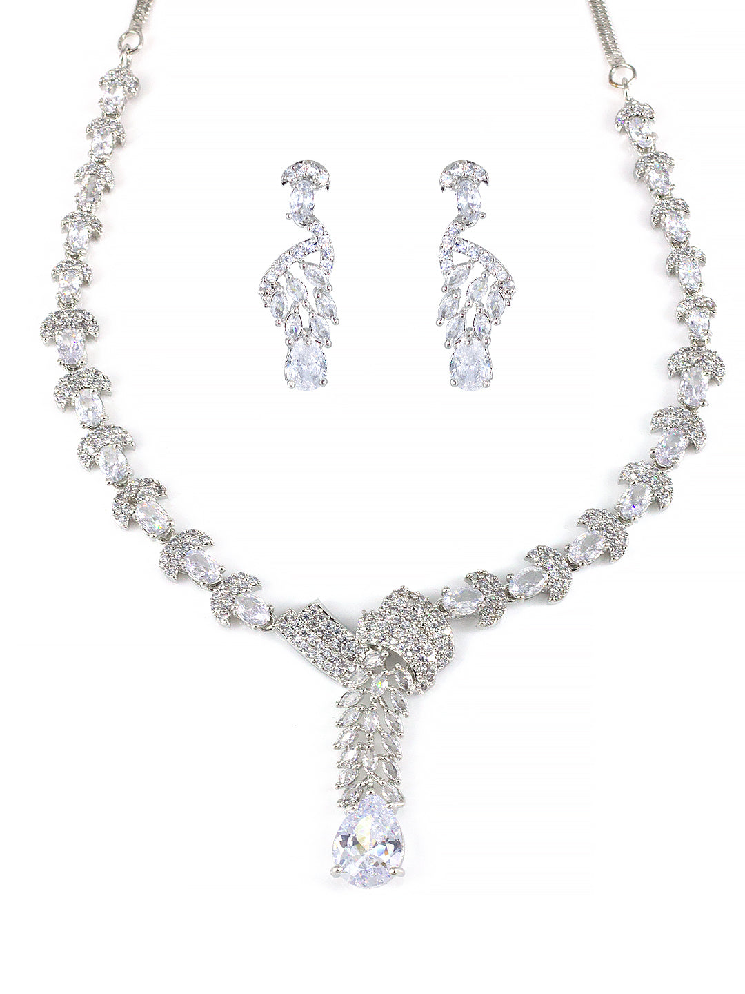 American Diamond Designer Statement Premium Jewellery Set