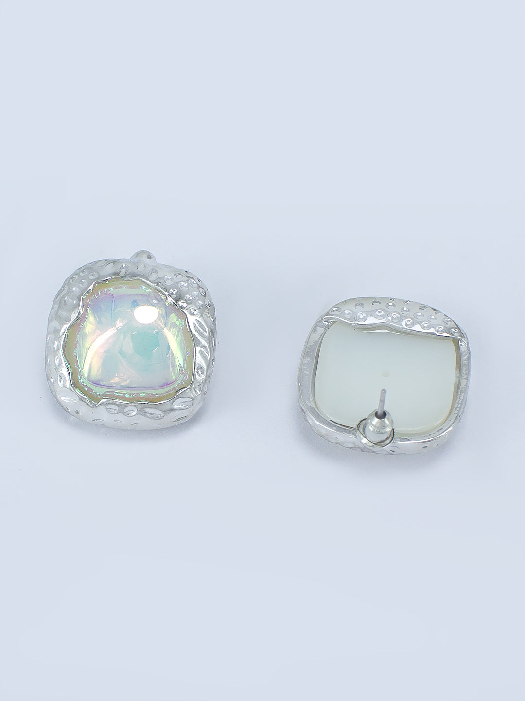 Square Stone Stud Earrings