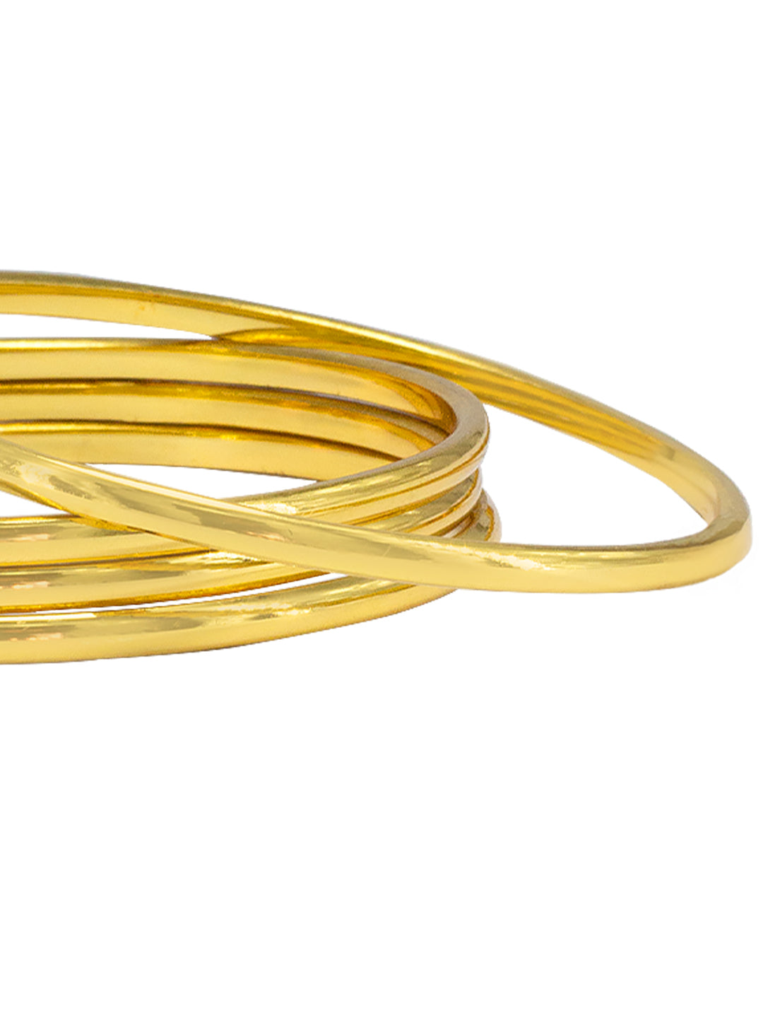 Set of 4 Brass Minimal Anti-Tarnish Bangles