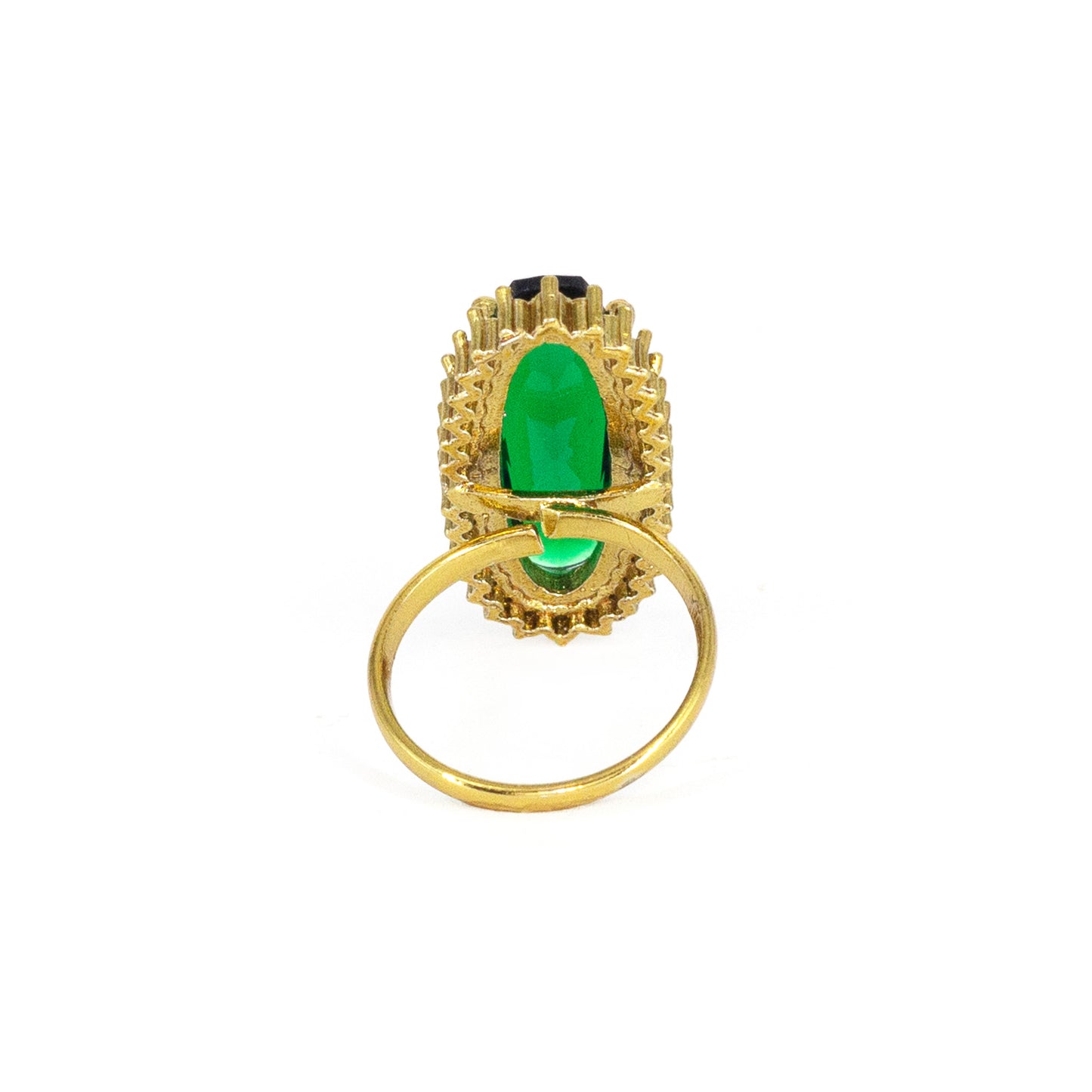 Gold Plated Green AD Finger Ring for Women