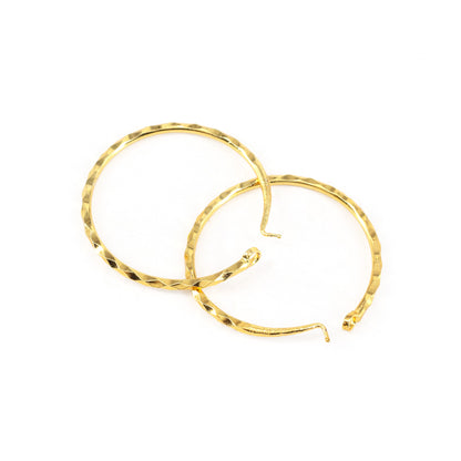 Gold Plated Classic Hoop Earrings for Women