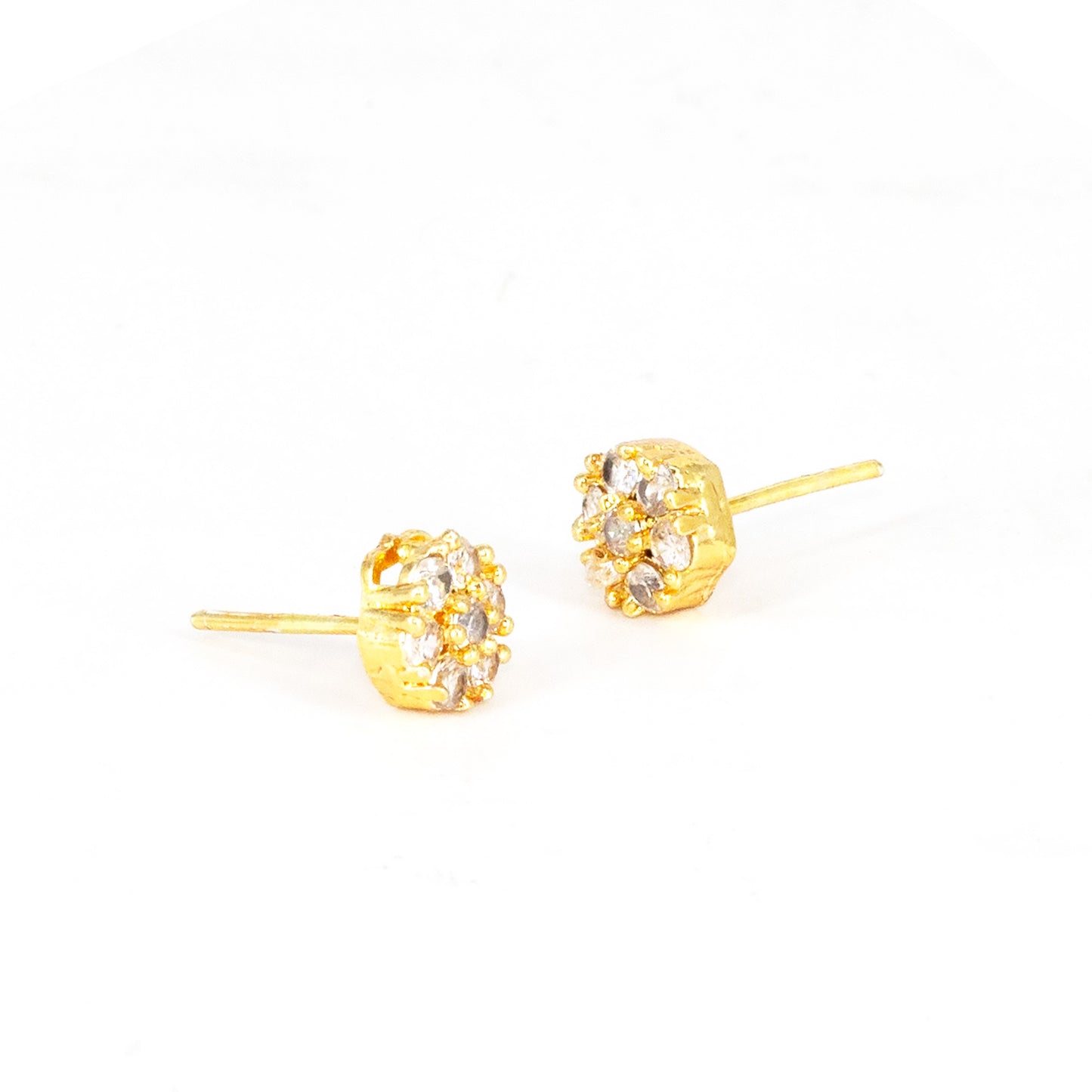 Gold Plated AD Studs Earrings for Women