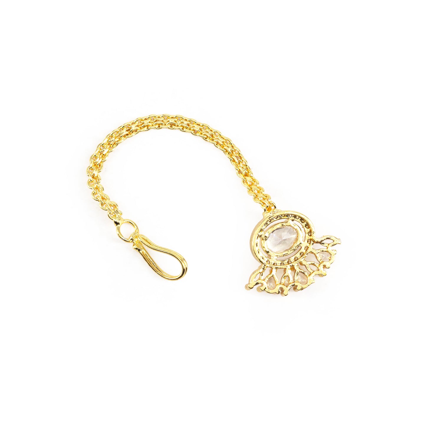 Gold Plated AD Maang Tikka for Women