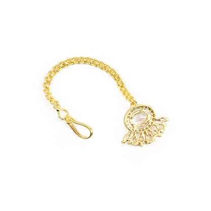 Gold Plated AD Maang Tikka for Women