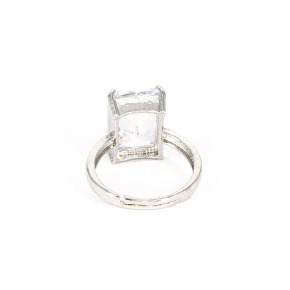Silver Plated AD Finger Ring for Women