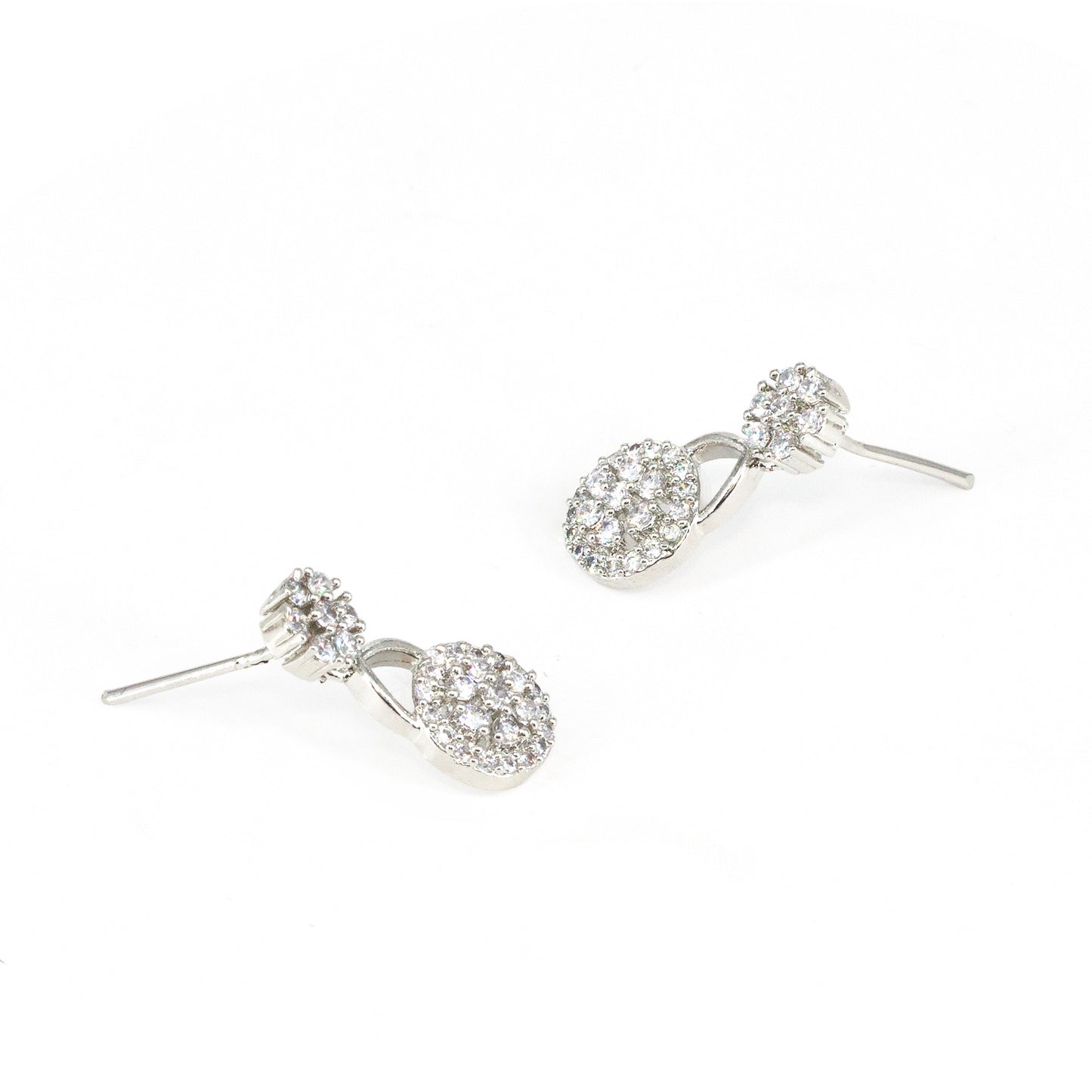 Silver Plated AD Studs Earring for Women