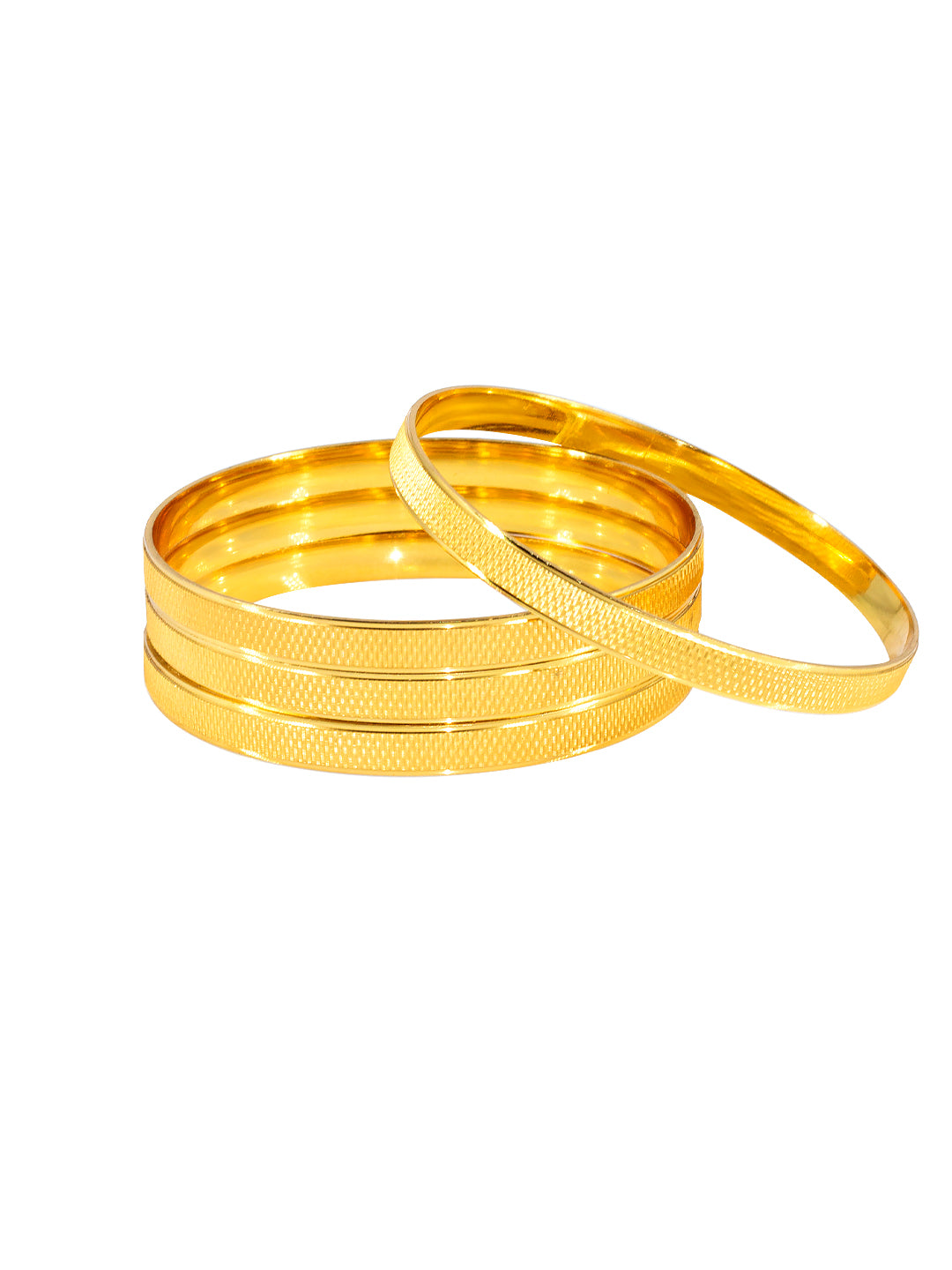 Set of 4 Matte Finish Traditional Bangles