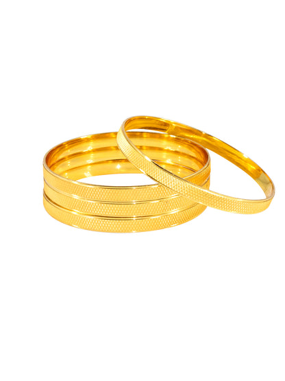 Set of 4 Matte Finish Traditional Bangles