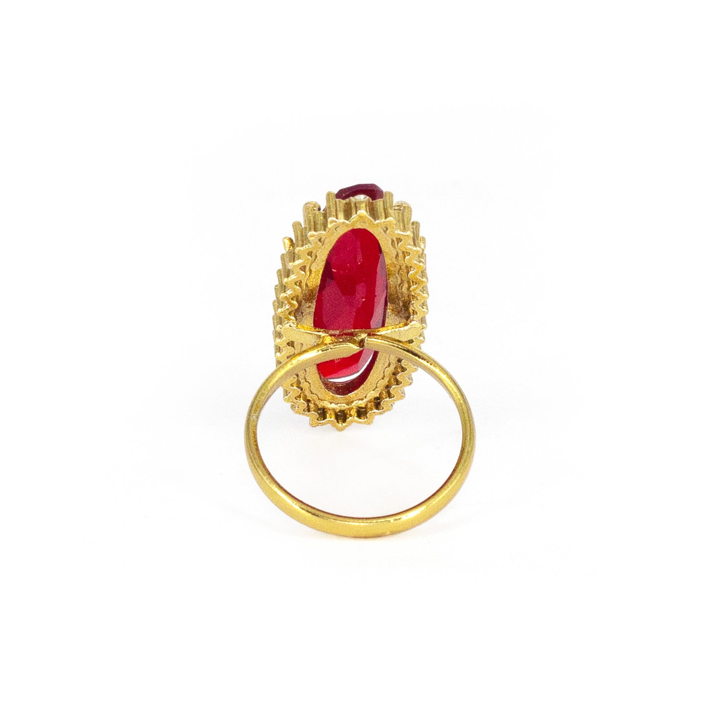 Gold Plated Red AD Finger Ring for Women