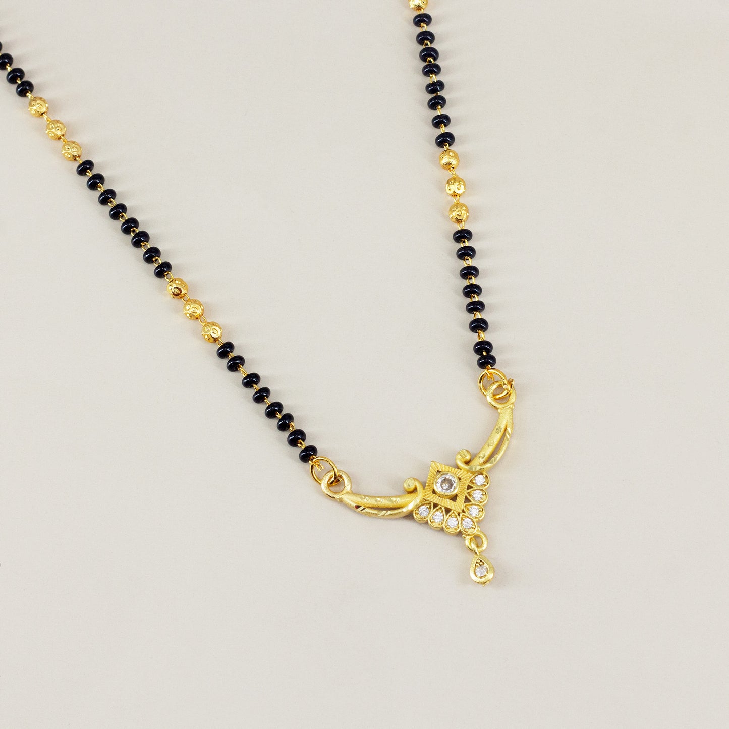 Gold Anti Tarnish AD Mangalsutra for Women