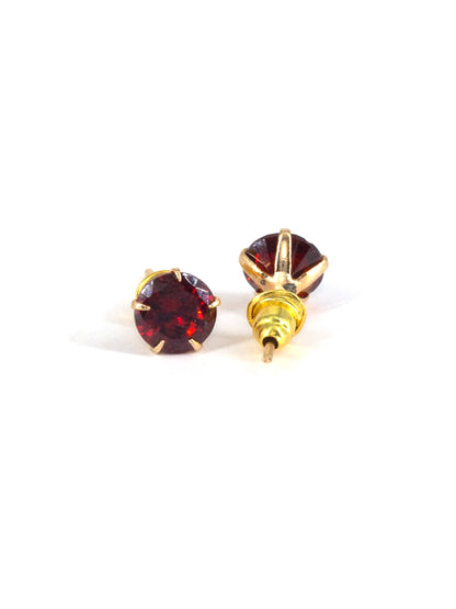 Red AD Stud Earrings for Women