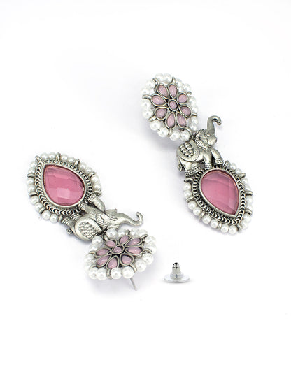 Monalisa Elephant Floral Drop Earrings