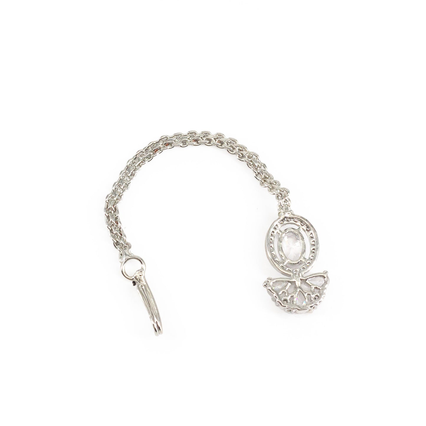 Silver Plated AD Maang Tikka for Women